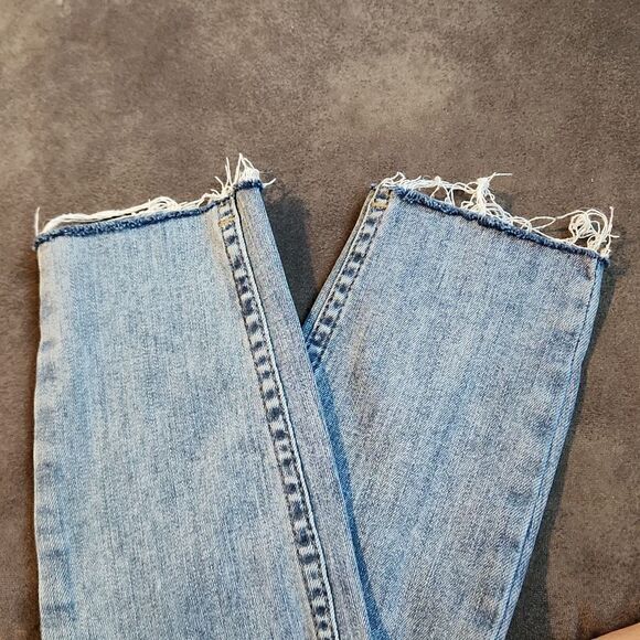 Free people Jeans size 25 jeans skinny jeans Jeggings frayed hem button fly - Picture 6 of 8